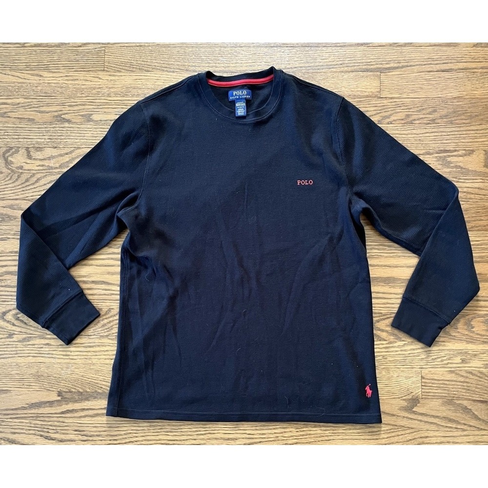 Polo RALPH LAUREN Men's Shirt POLO Waffle‎ Knit Thermal Long Sleeve XL